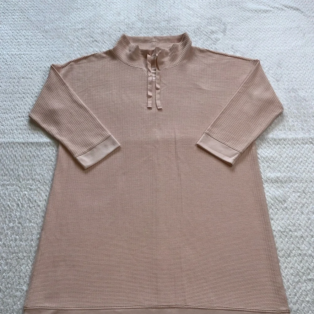 LILLA P 3/4 SLEEVE MOCK NECK DRESS - Picture 3 of 9